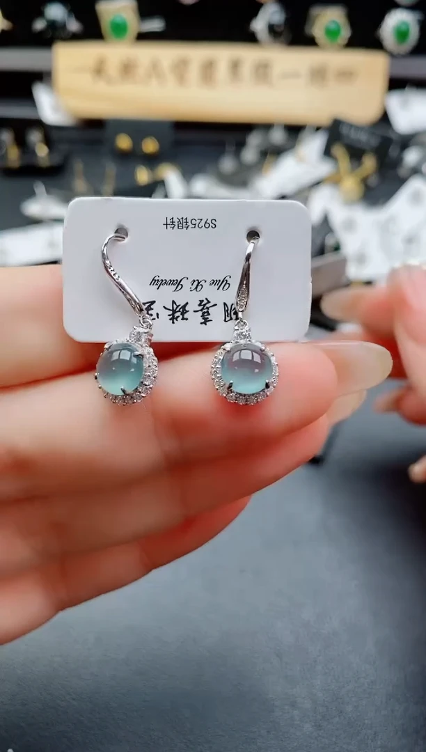 银S925镶嵌戒指翡翠1