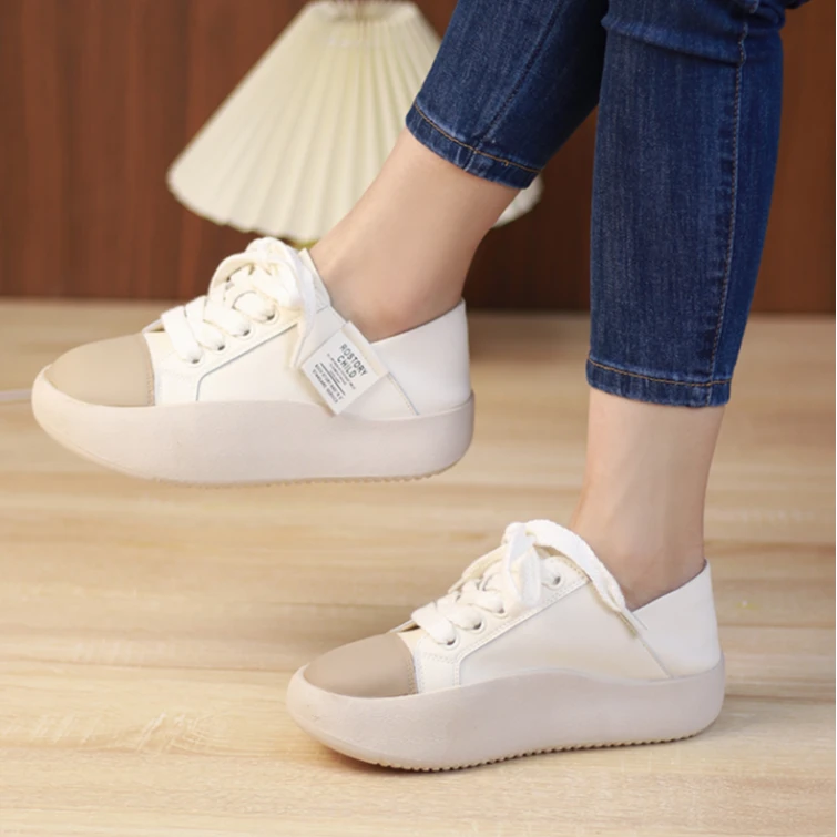 3175春秋款真皮休闲皮鞋软底软面女鞋牛皮平底软皮圆头百搭单鞋