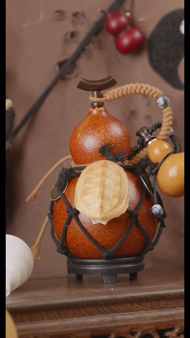 【闪购商品】327号精品天然大漆工艺防渗内胆酒葫芦~