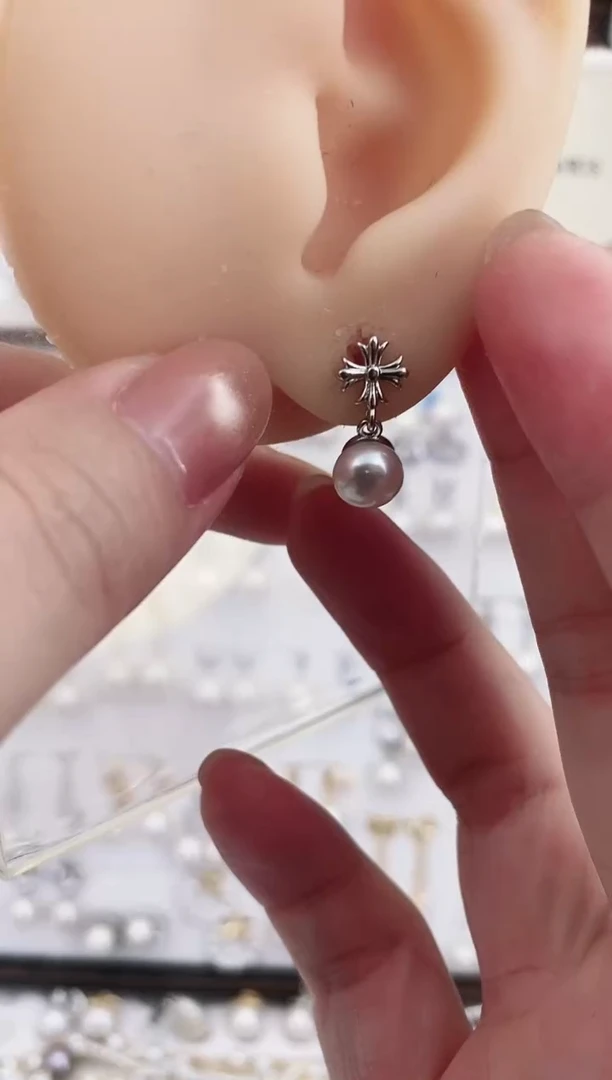 合金耳饰淡水珍珠18