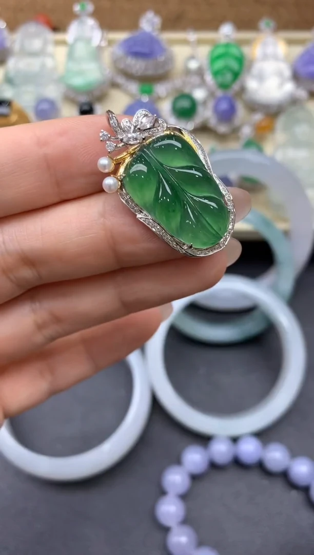 【闪购商品】翡翠颈饰18K金镶嵌426-中国好珍宝