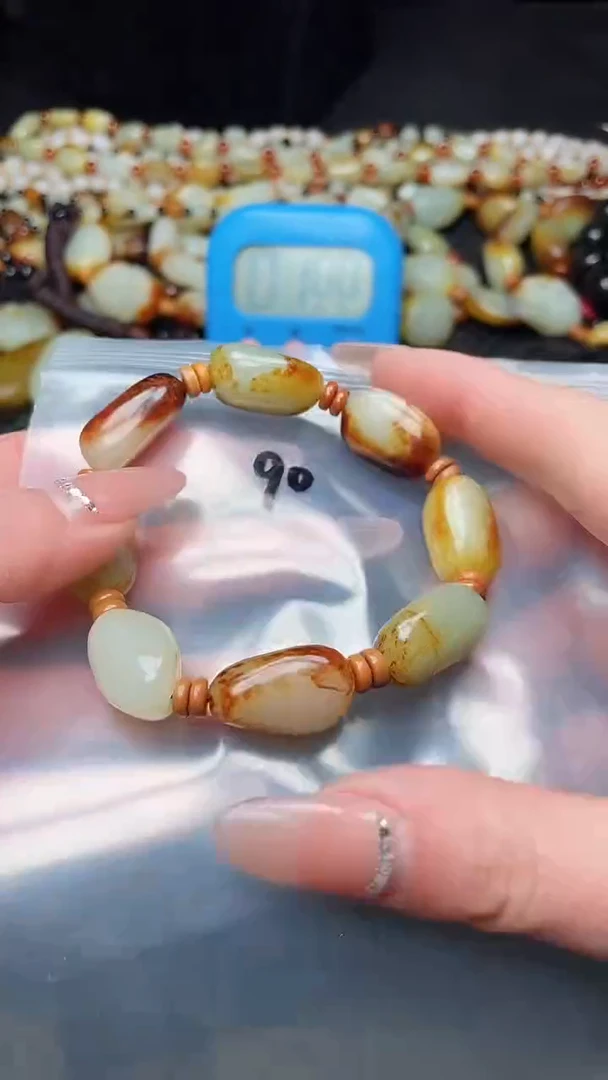 【闪购商品】和田玉手串未镶嵌新疆和田玉手串90
