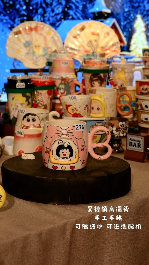 陶瓷276景德镇原创设计师款高温陶瓷手工手绘