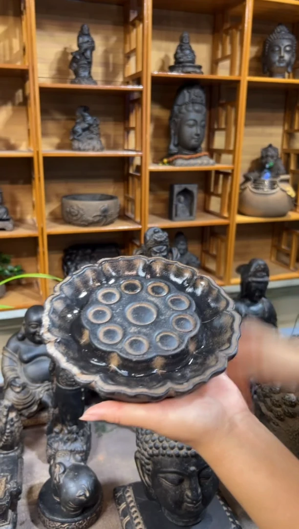 陶土【火山泥】莲蓬壶承