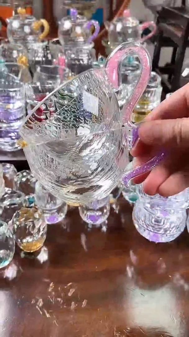 【闪购商品】玺宴新款水晶大号主人杯紫罗兰+粉钻