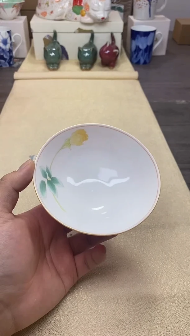 【闪购商品】】茶具耐高温全品全新 （黄玫瑰粉碗 ）