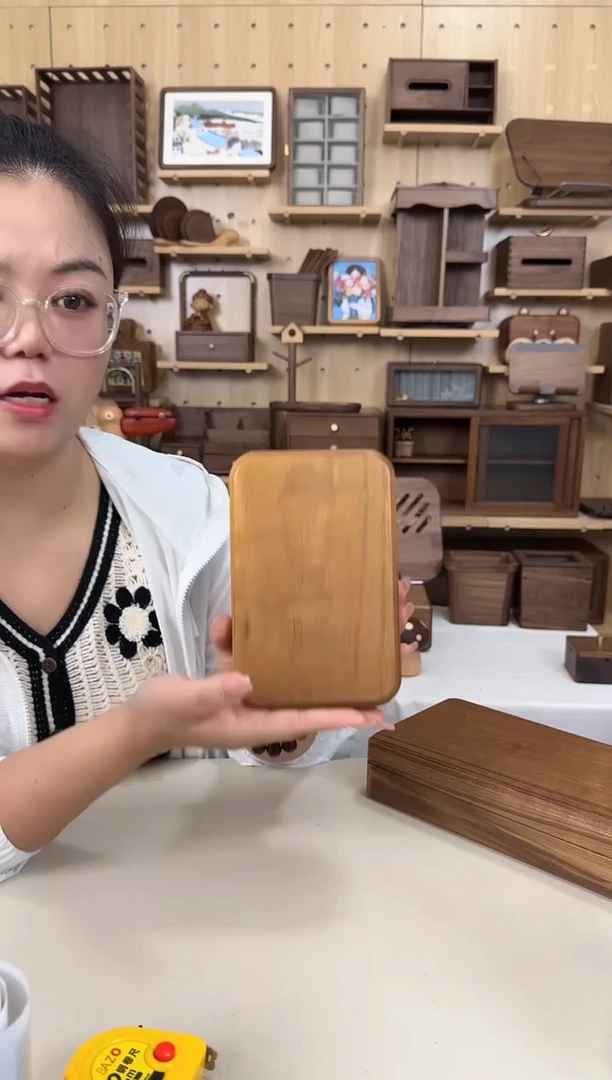 木柚木实木单层首饰盒