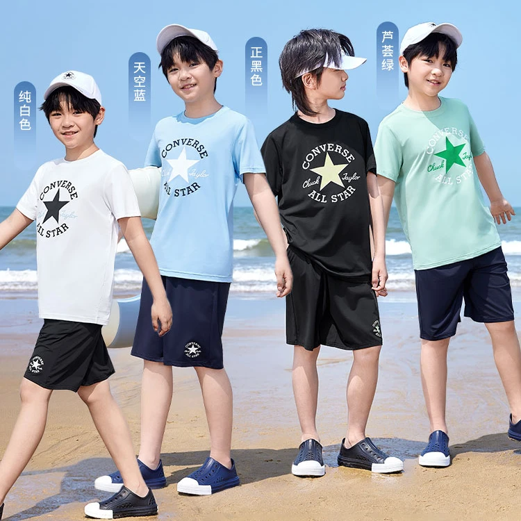 Converse匡威夏季男女童儿童童装百搭透气套装CNVN-KS-J317