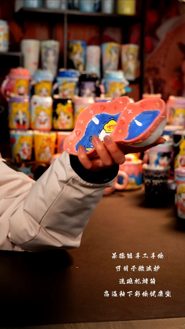 景德镇手工手绘陶瓷杯杯