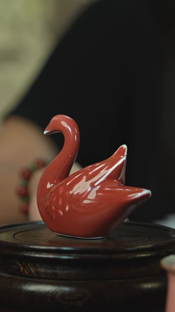 摆件耕道堂陶瓷摆件天鹅