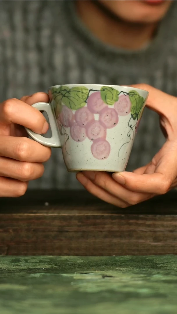 青诗集手工手绘瓷器