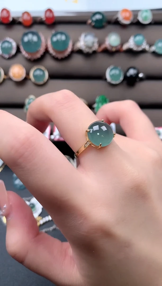 【闪购商品】翡翠戒指银S925镶嵌52141