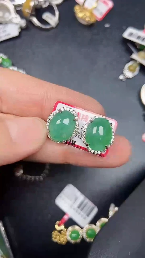 银S925镶嵌戒指翡翠3680