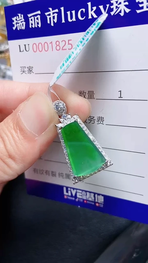 颈饰银S925镶嵌翡翠1825
