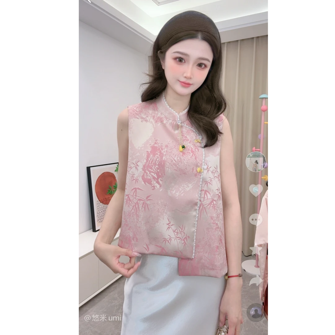 【限量款】串珠马甲夏季款 重工艺 加内衬 新中式国风上衣