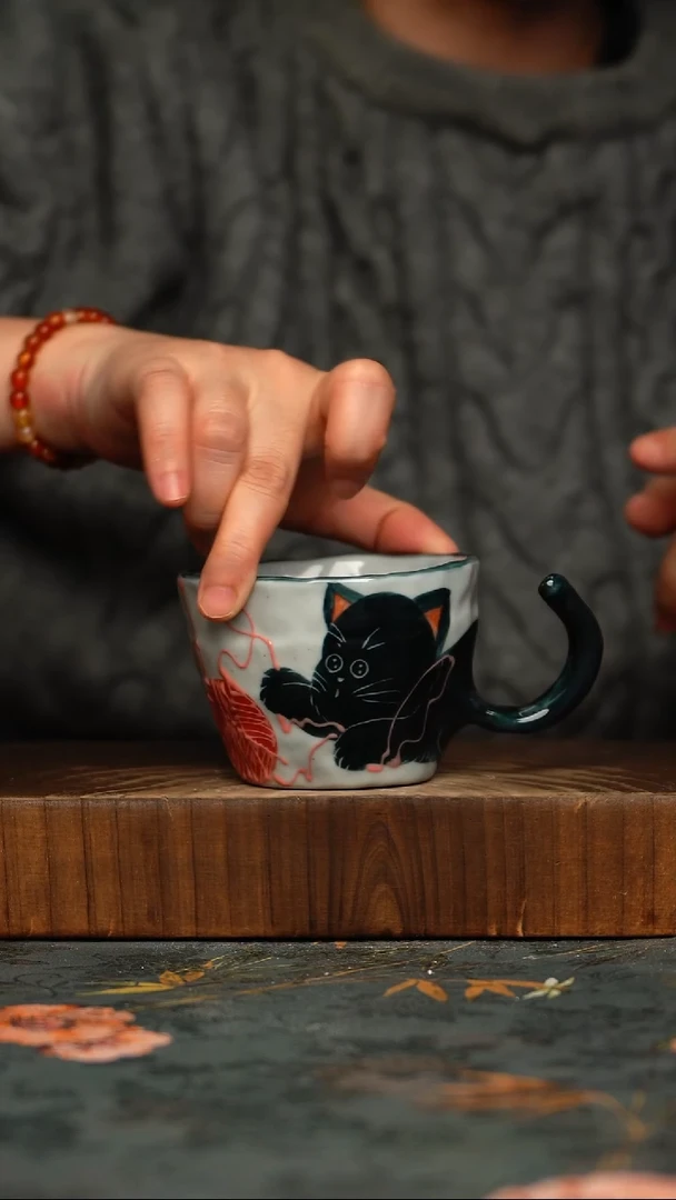 瓷片釉下彩手工手绘同款陶器