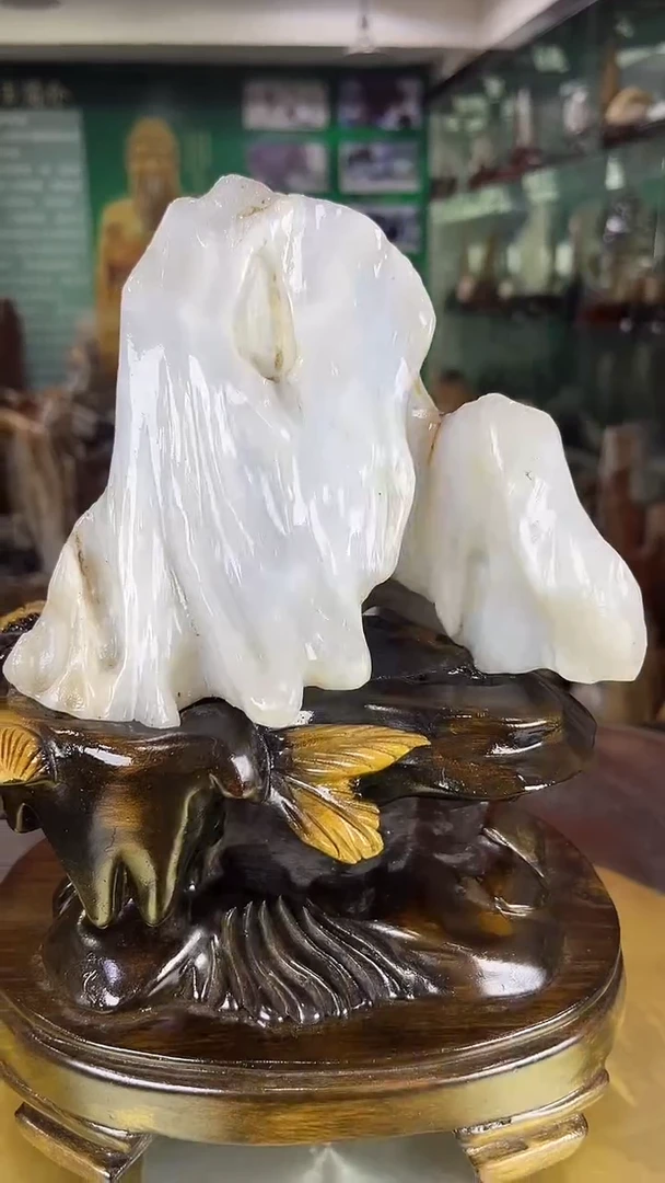 未镶嵌珠宝奇石硅化玉缅甸天然树化玉摆件