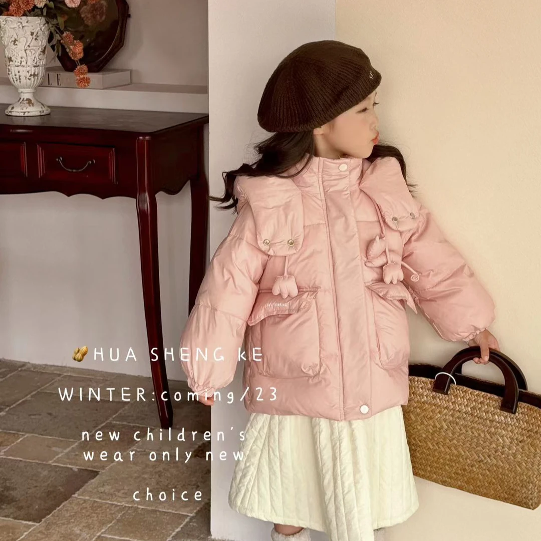 Y-N675【阿楠家甄选】女童棉服冬款连帽设计感