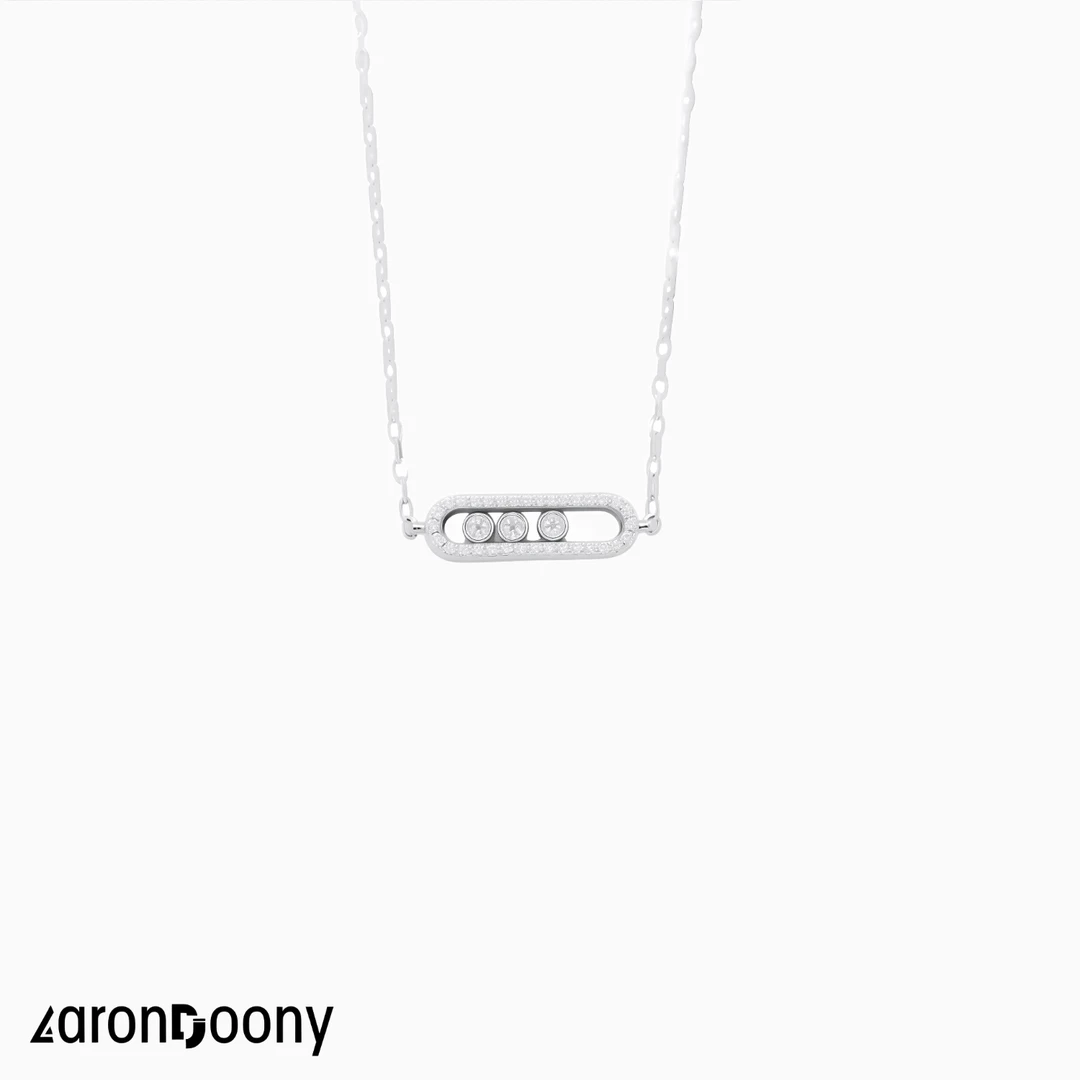 925银手链 S925银女士气质时尚镶钻滑动手链轻奢百搭小众B025