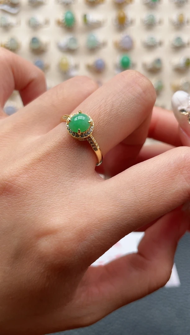 【闪购商品】翡翠戒指银S925镶嵌1111