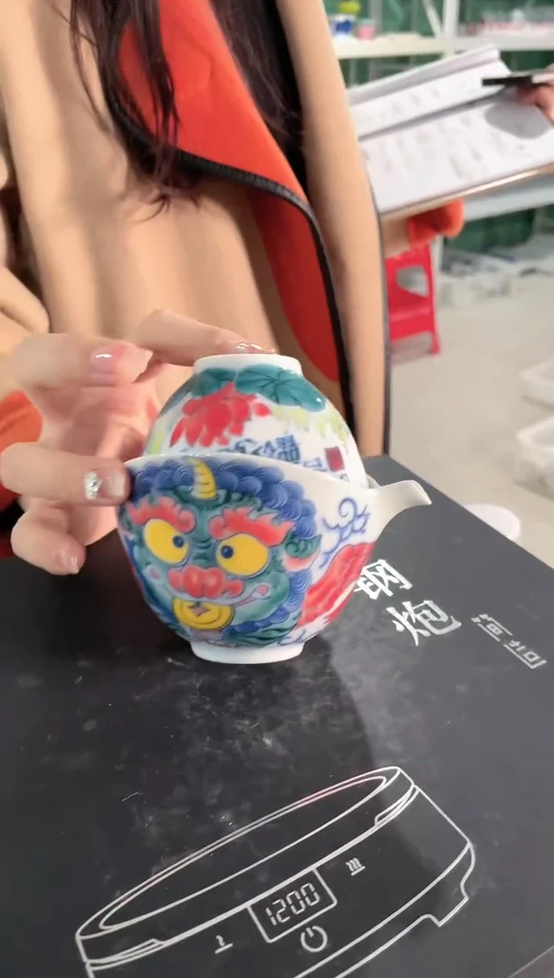 【闪购商品】昨明 貔貅手抓壶+三方杯（微瑕福利）