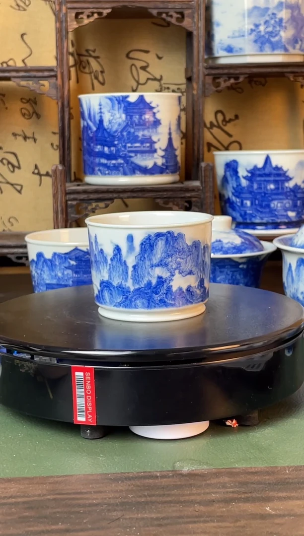 福利青花宋画山水小容天