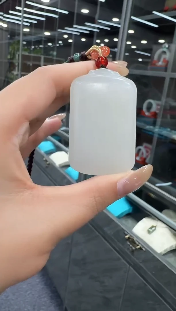 颈饰未镶嵌和田玉孤品无事牌/配绳