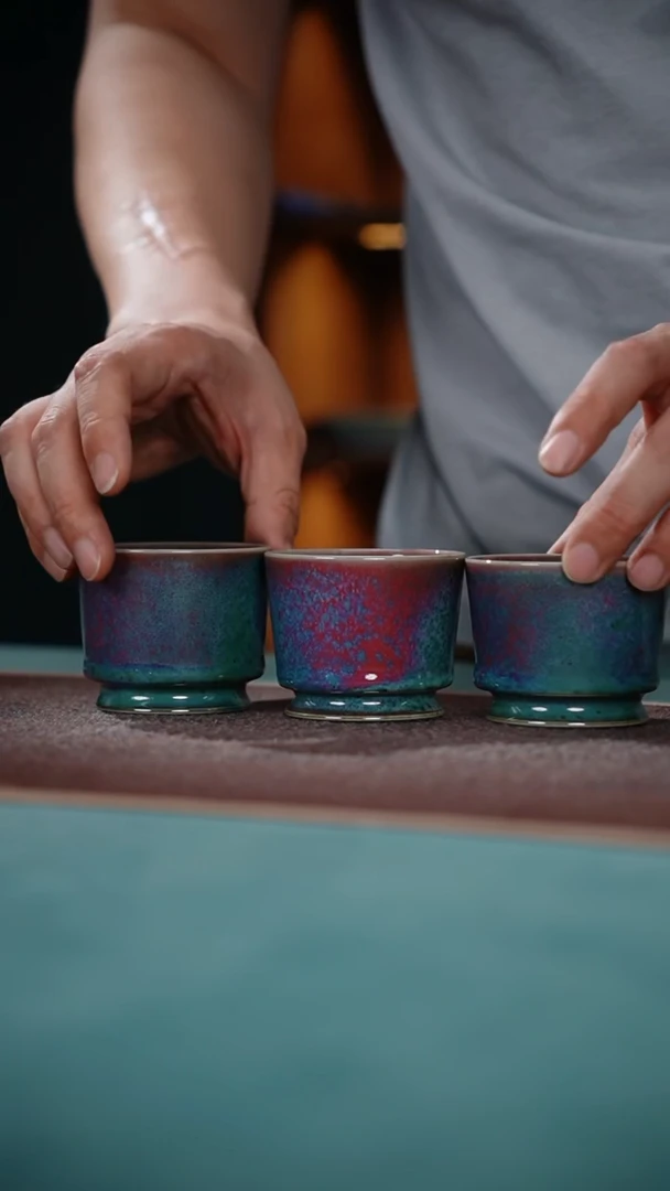 108-3融天杯（炉钧釉 窑变随机）