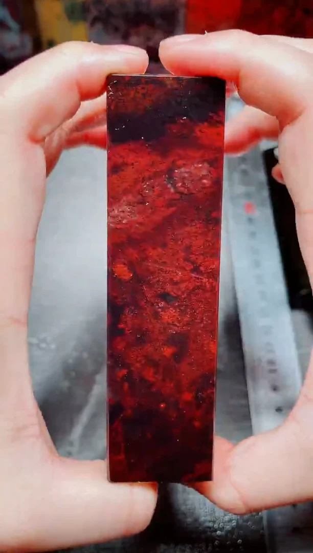 桂林鸡血玉素章3.0左右9