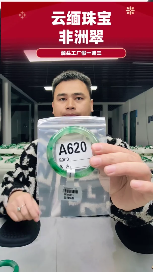 未镶嵌手镯石英质玉（非洲翠）58圈口A620