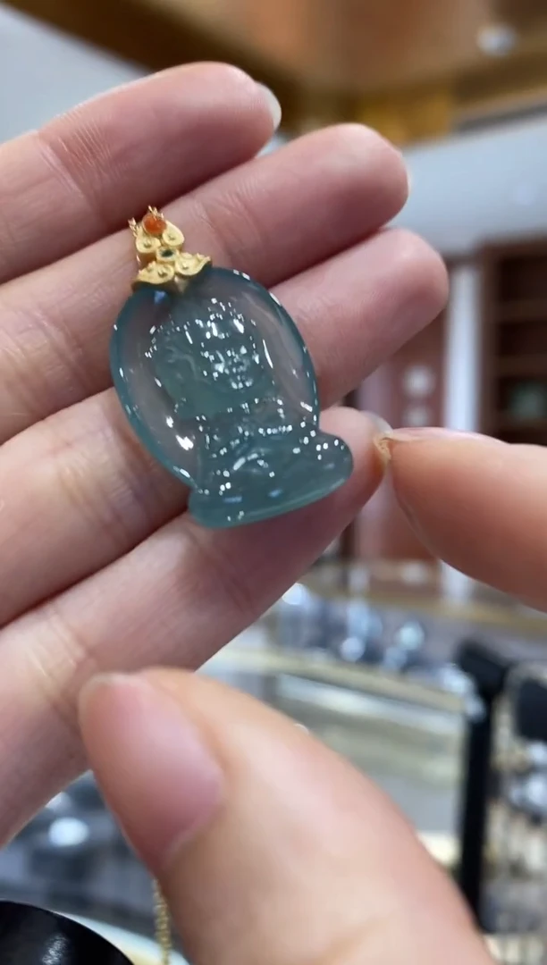 【闪购商品】翡翠项链银S925镶嵌银镶