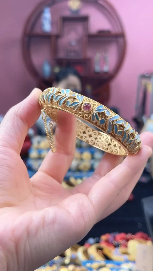 非遗 花丝镶嵌 开口镯