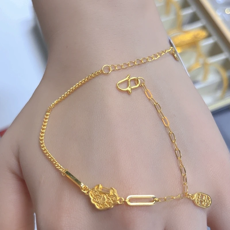 足银手链 福锁平安手链-JPSL0081