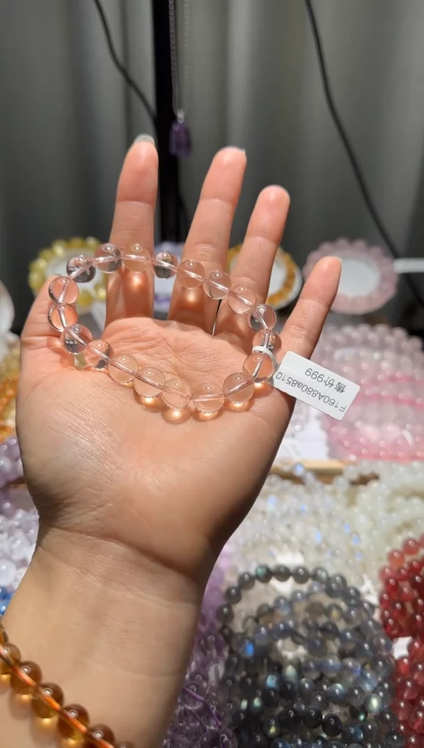 【闪购商品】水晶手串未镶嵌冰菊粉10mm+