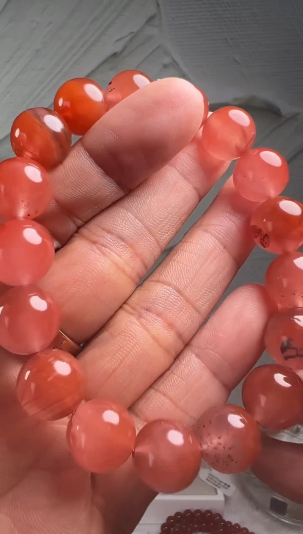 玛瑙/玉髓手链未镶嵌南红玛瑙（默认微瑕）