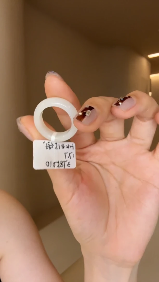 【闪购商品】和田玉戒指未镶嵌15码俄白