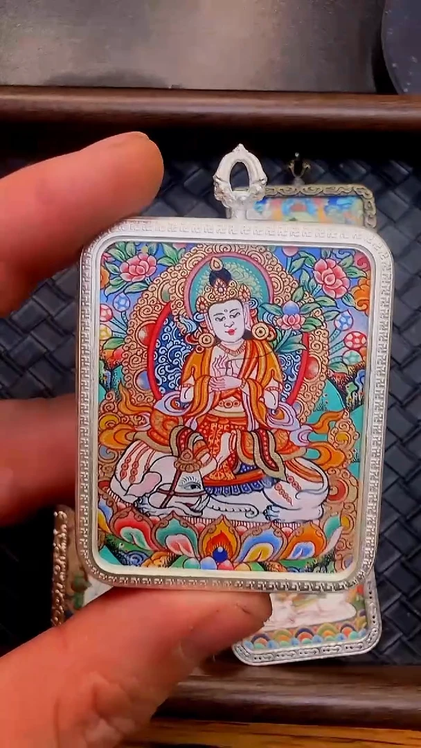 吊坠嘴哥严选——1204普贤菩萨唐卡