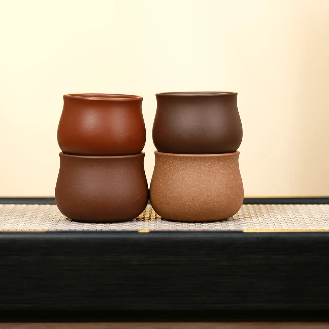 赵掌柜紫砂  四色浮力杯 套组