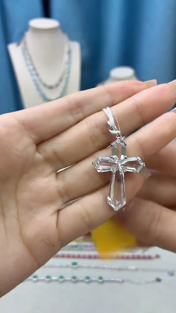 吊坠(不含链)银S925镶嵌水晶347JH0104产品一个（多样性）