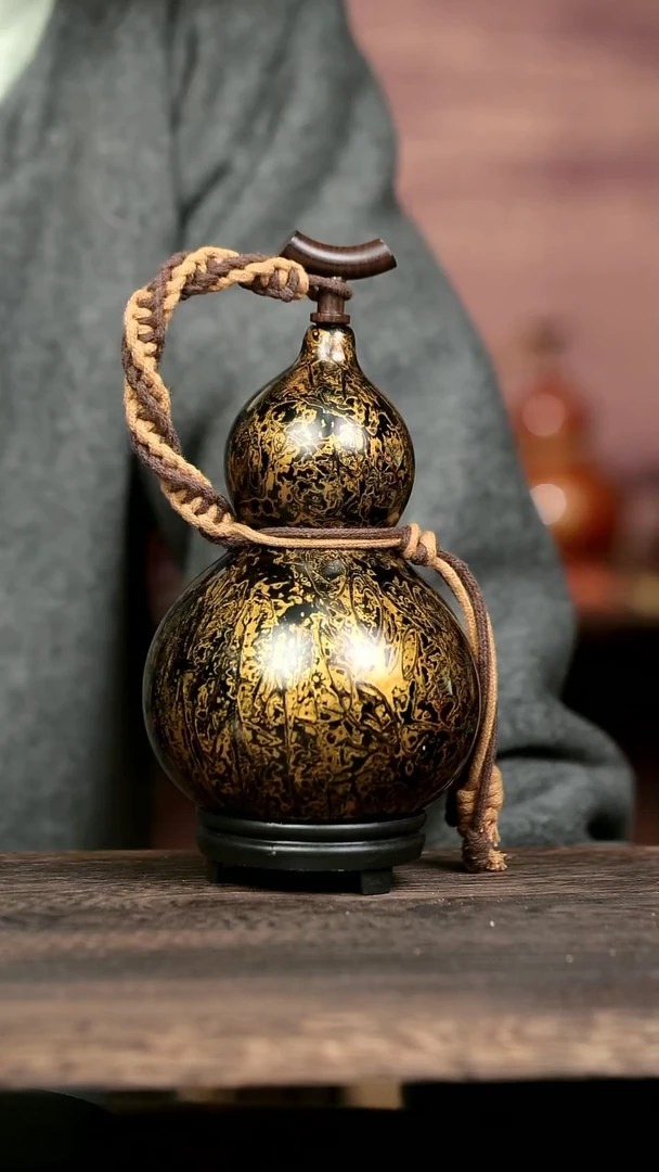 326号600h'l非遗手作 犀皮螺钿漆器 葫芦hl