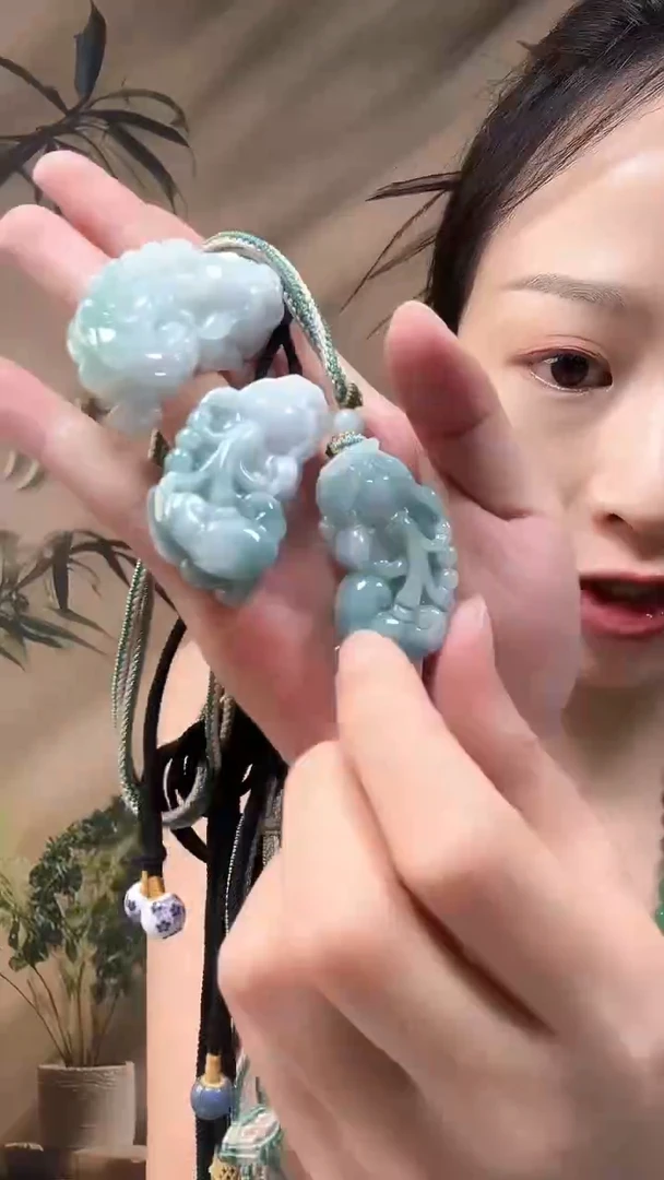 翡翠未镶嵌颈饰貔貅1（多样性发货发一件）