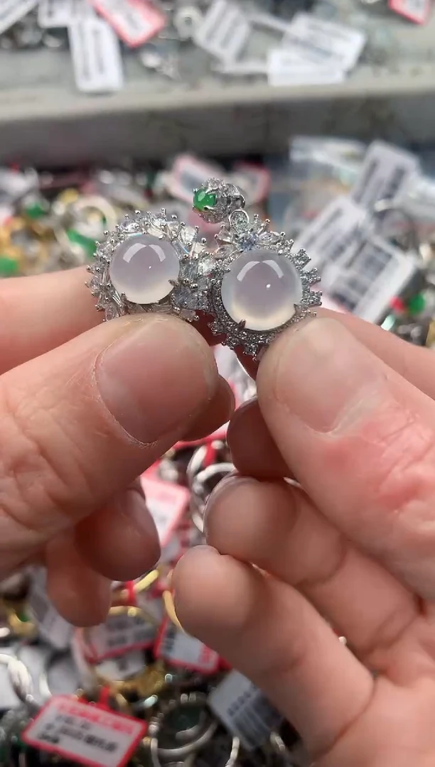 银S925镶嵌戒指翡翠222   6