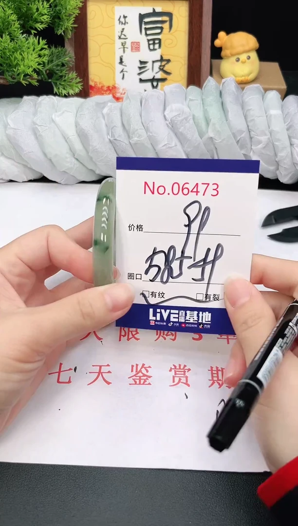 未镶嵌手镯翡翠6473