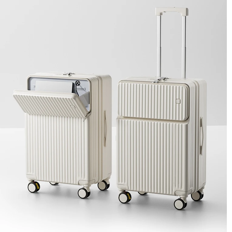 新款拉链多功能行李箱20寸登机箱女旅行箱男26寸密码箱拉杆箱