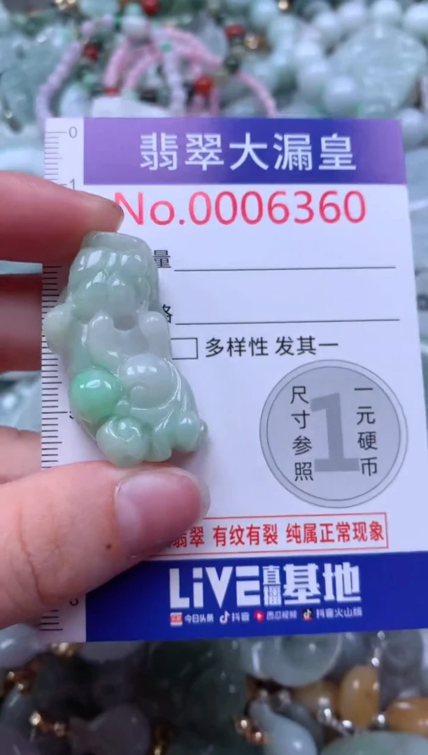 翡翠未镶嵌颈饰6360