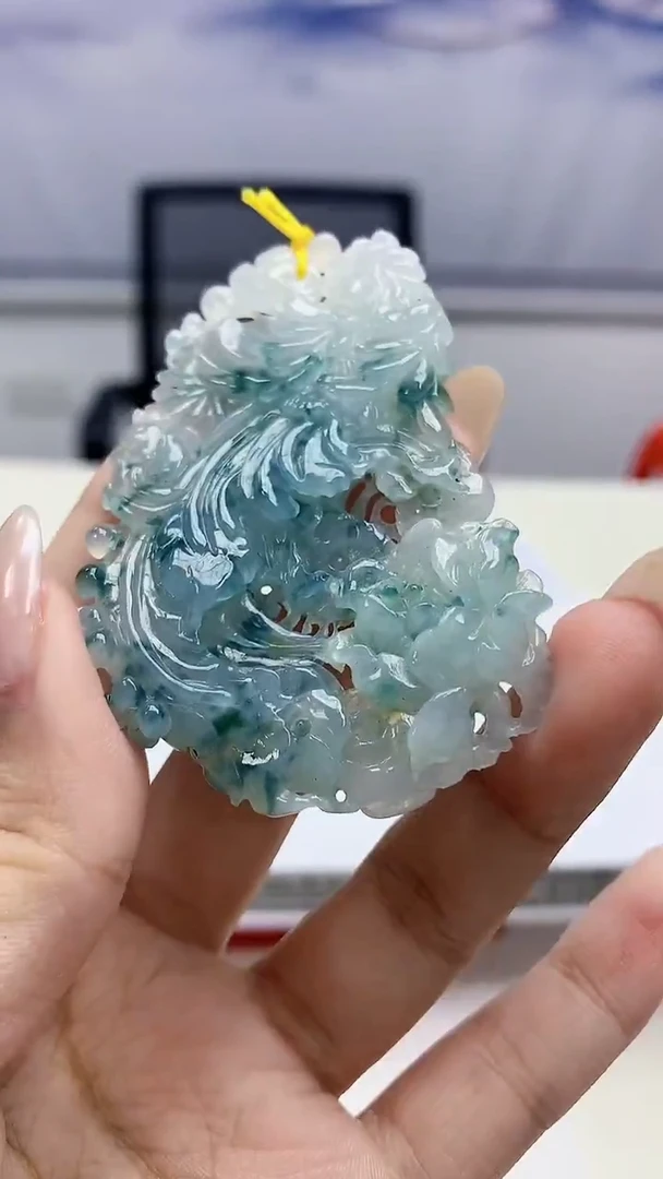 未镶嵌定制翡翠4868xx-毛货挂件46