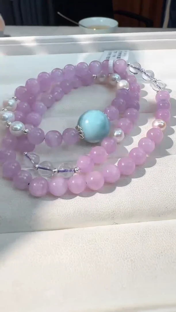 【闪购商品】锂辉石手串未镶嵌紫锂辉三圈设计款