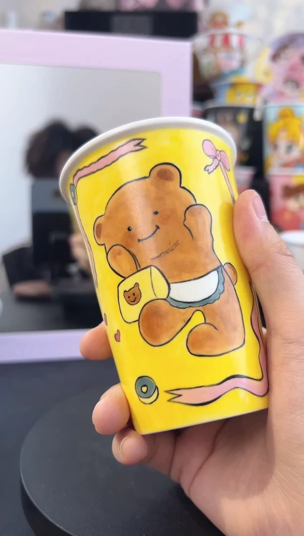 【闪购商品】摆件纯手工手绘陶瓷小杯杯