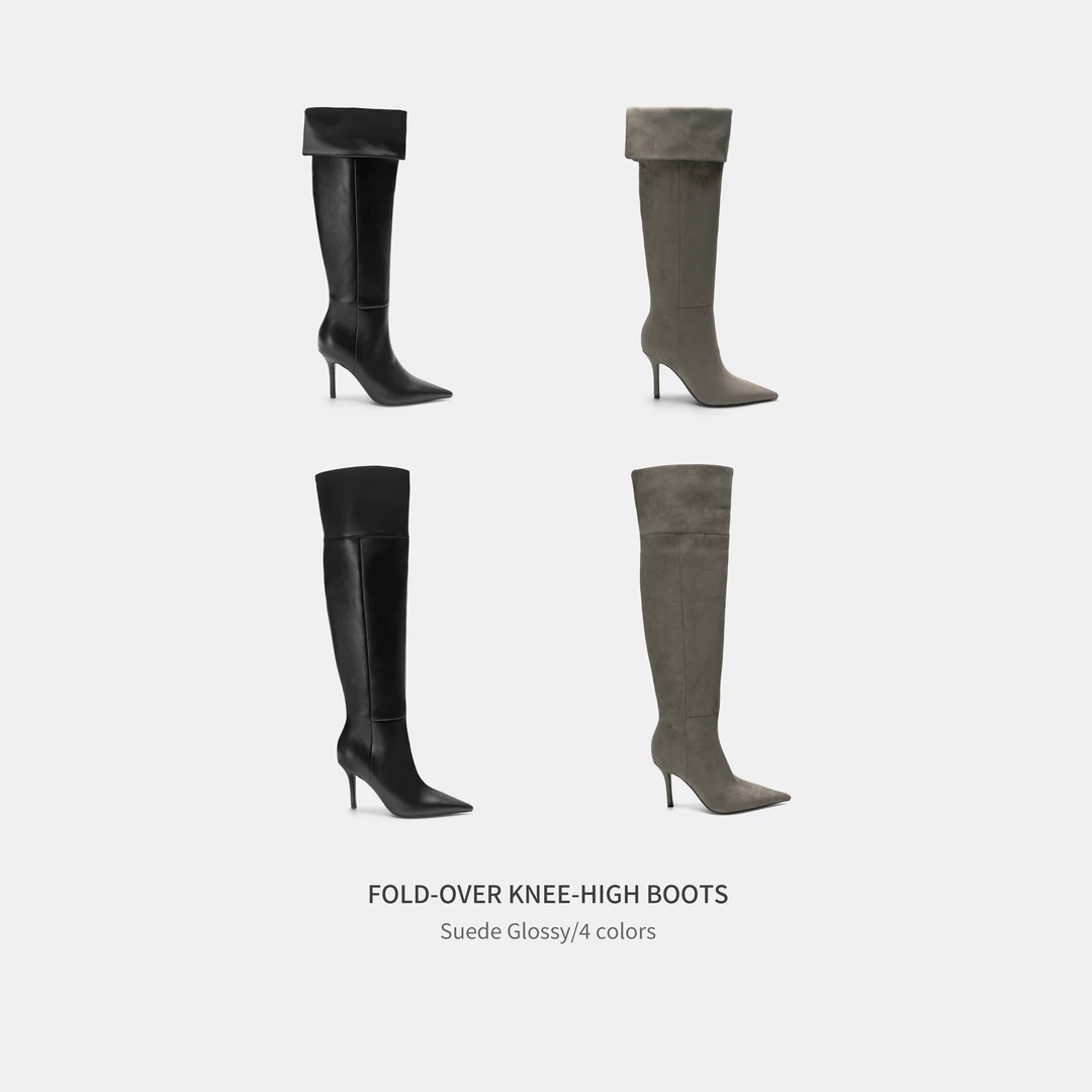 Cihi'KNEE-HIGH BOOTS' 过膝靴定制diy 线条颜色 高跟过膝靴