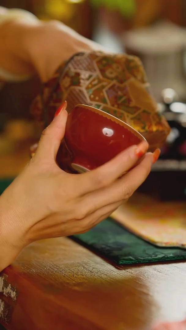 故宫红圆融杯 送茶包